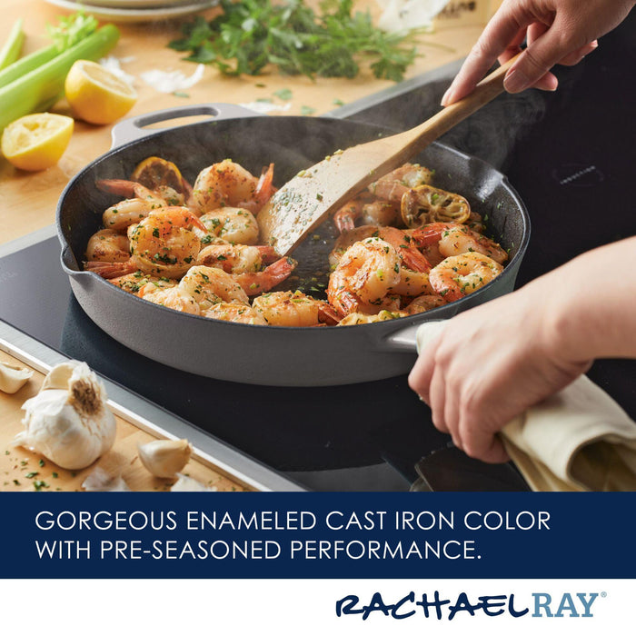 12-Inch RUST-RESISTANT™ Cast Iron Skillet | Gray