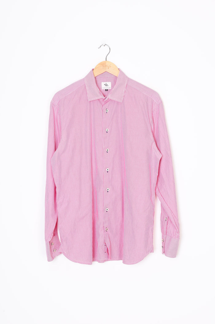 3 Wise Men Mens Pink Shirt Size 42