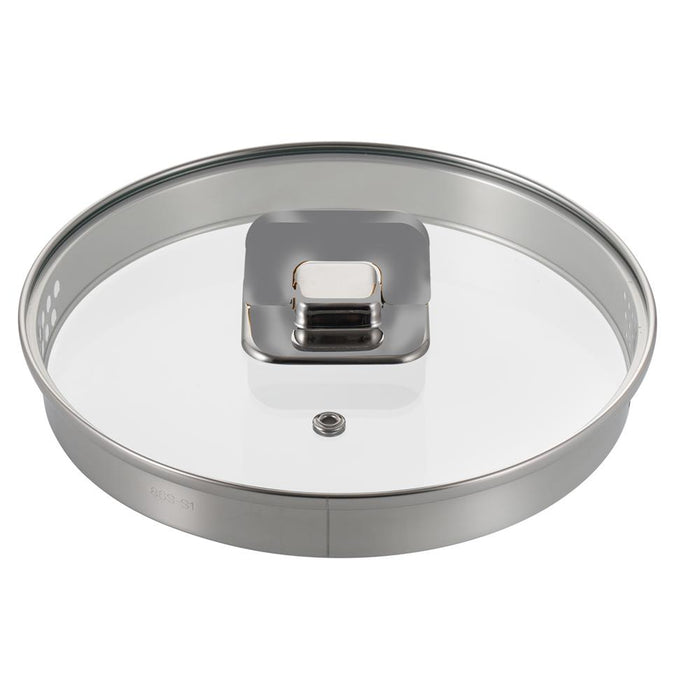 3.1 Qt Saucepan Lid - Easy Viewing Tempered Glass, Stainless Rim, Gray