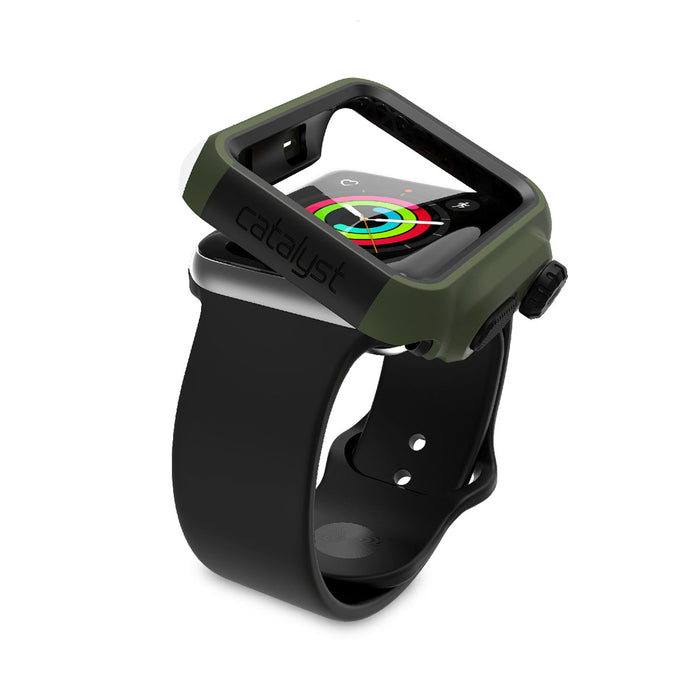 catalyst apple watch series 3 2 42mm impact protection case army green impact case uninstalled on top of the apple watch