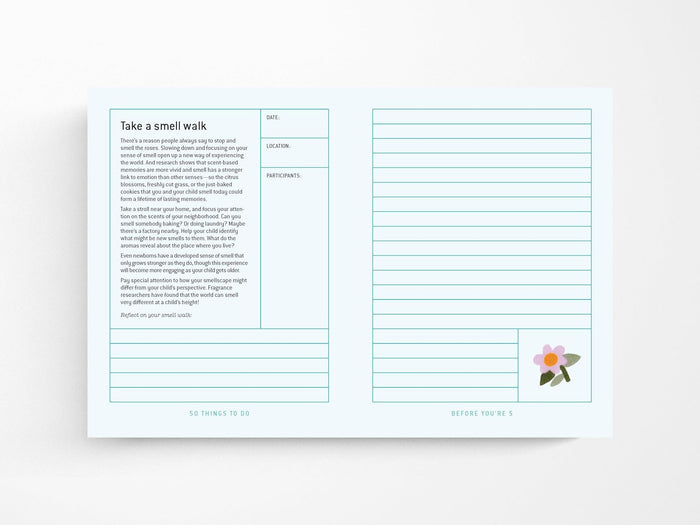50 Things to Do Before You're 5 Journal