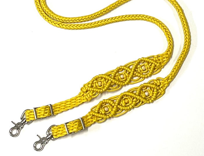 8' Fancy  braided loop reins - Tiffanys Braided Tack LLC