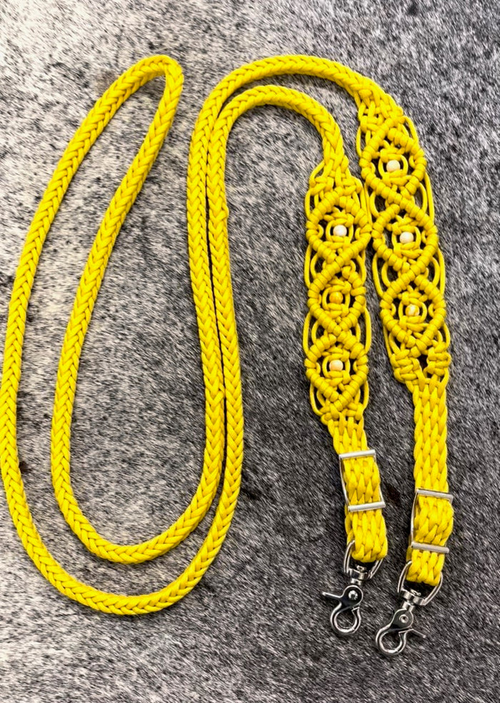 8' Fancy  braided loop reins - Tiffanys Braided Tack LLC