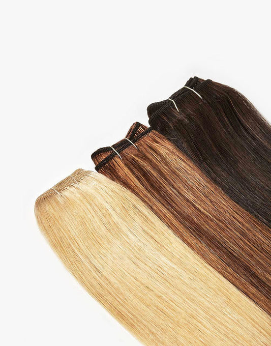 row of 808 exclusive weft bundles in a variety of colors
