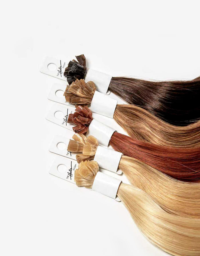 row of 808 keratip bundles in a variety of colors