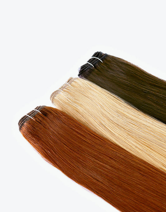 row of 808 weft bundles in a varierty of colors