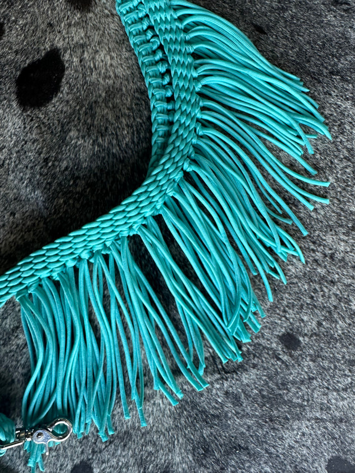 Fringe Barrel Reins turquoise