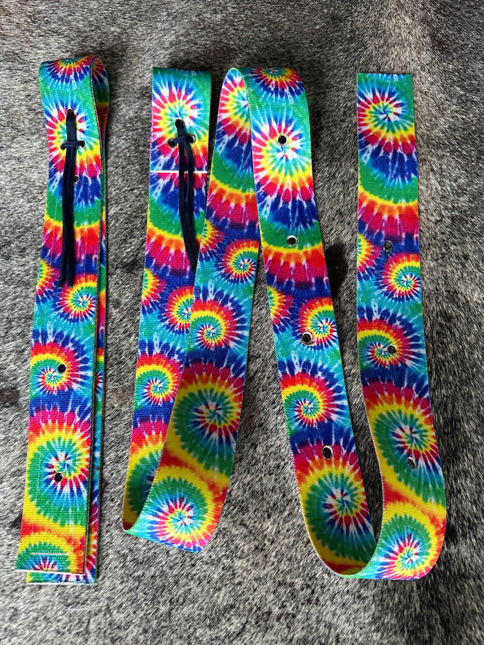 Cinch Strap Set Tie dye. - Tiffanys Braided Tack LLC