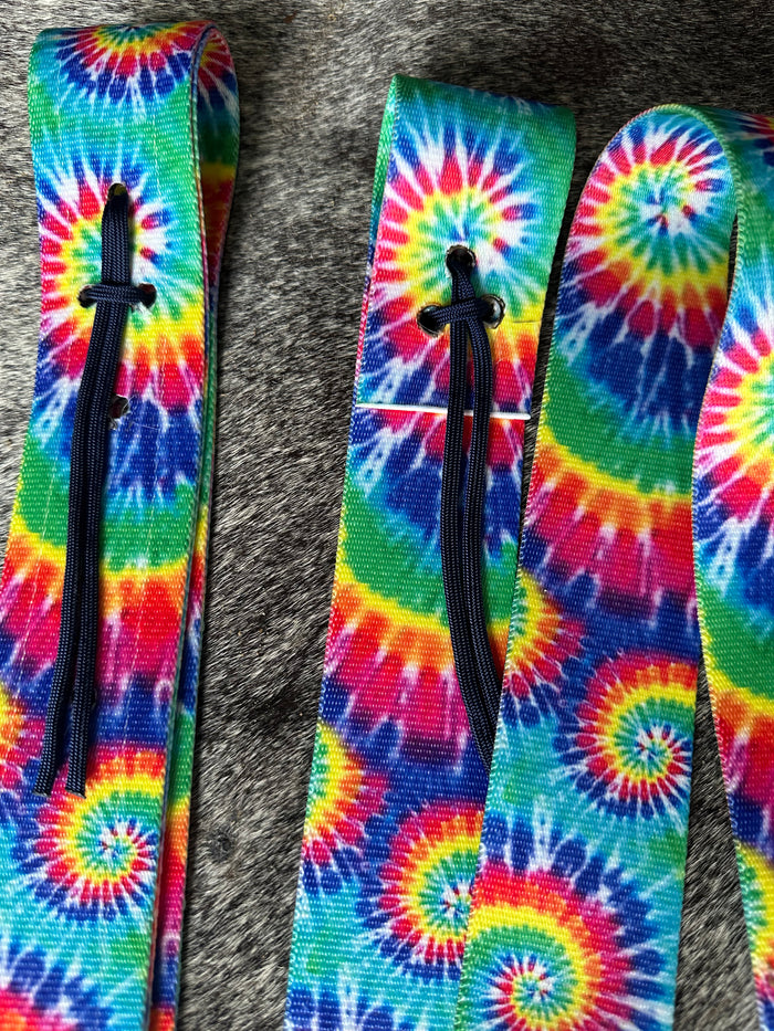 Cinch Strap Set Tie dye. - Tiffanys Braided Tack LLC