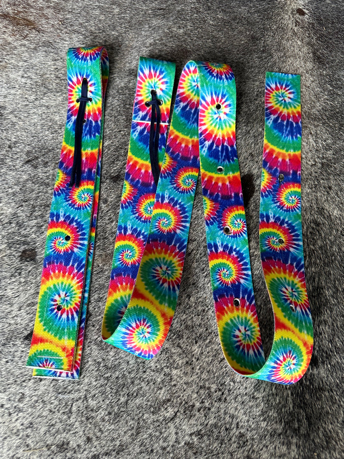Cinch Strap Set Tie dye. - Tiffanys Braided Tack LLC