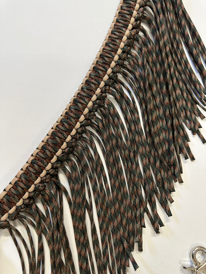Camo fringe breast collar all sizes - Tiffanys Braided Tack LLC
