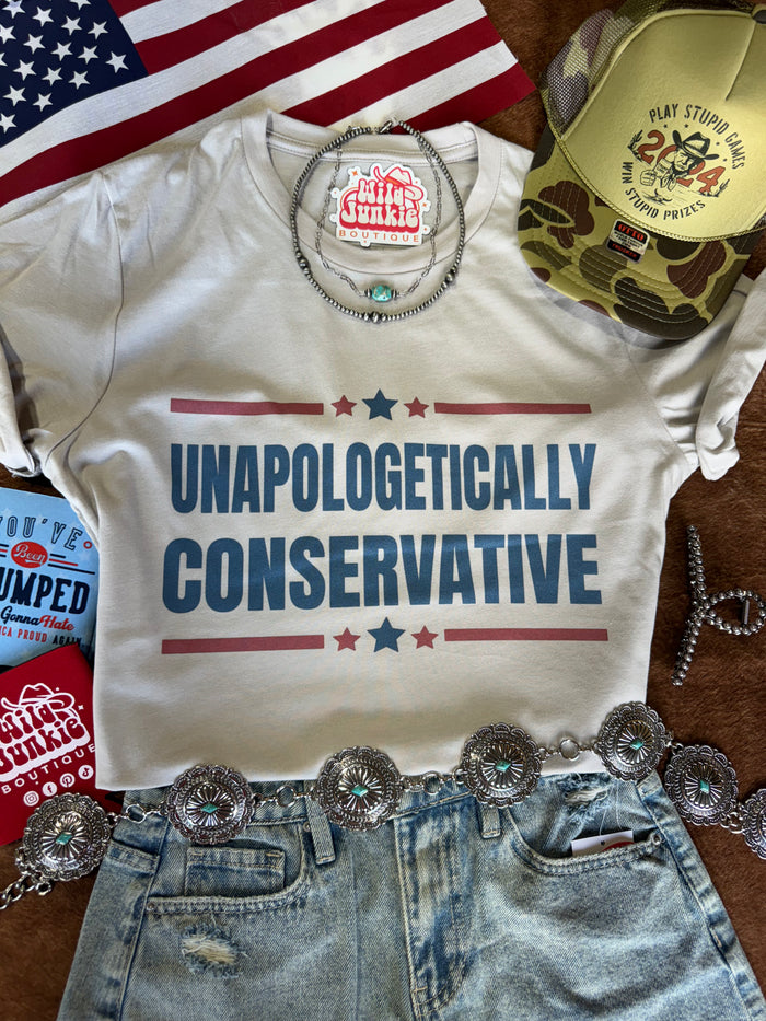 Unapologetically Conservative Graphic TeeCool GreyS