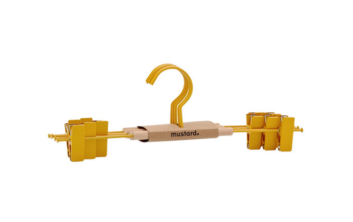 Adult Clip Hangers in Mustard