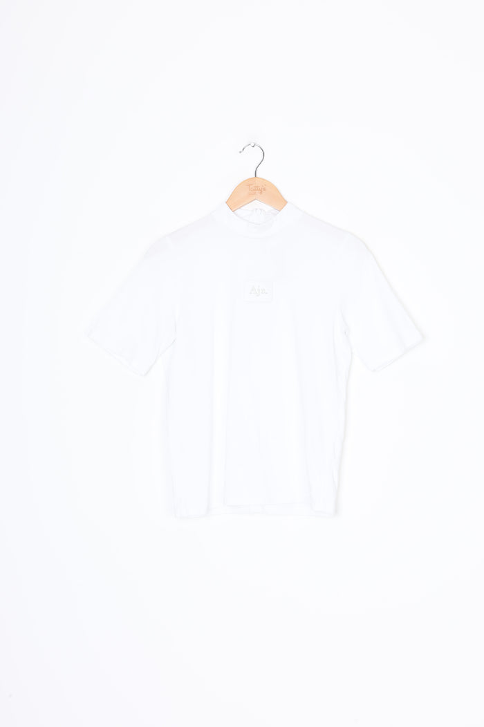 Aje Womens White T-shirt Size S