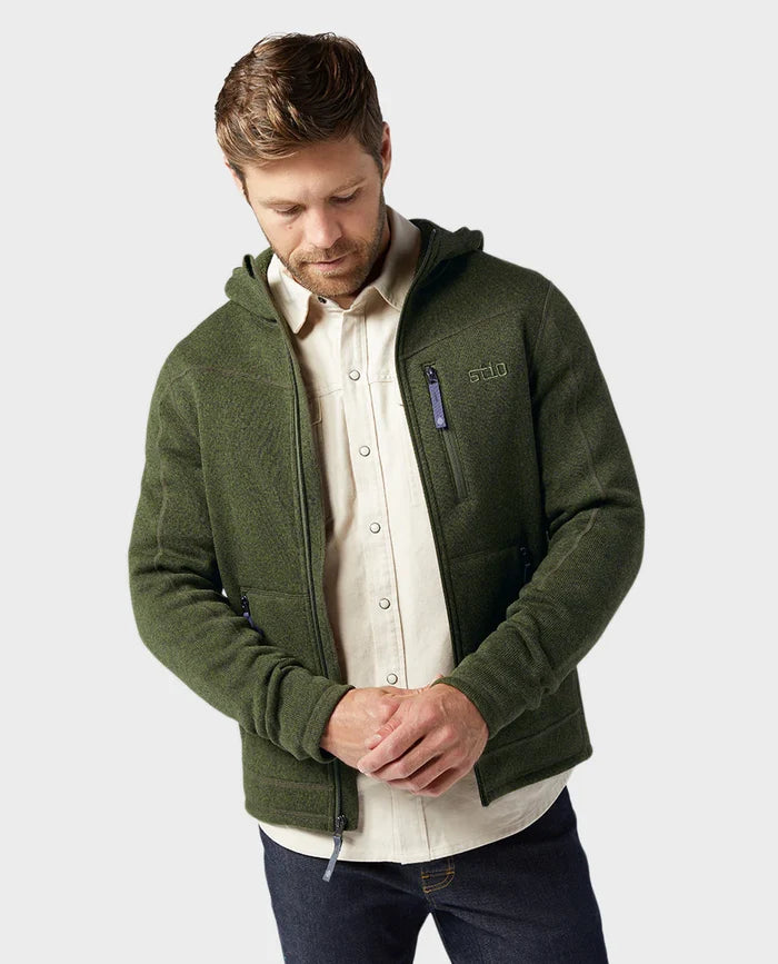 AllTrails × Stio Men's Wilcox Fleece Full Zip - Pine Forest Heather Midlayer Stio