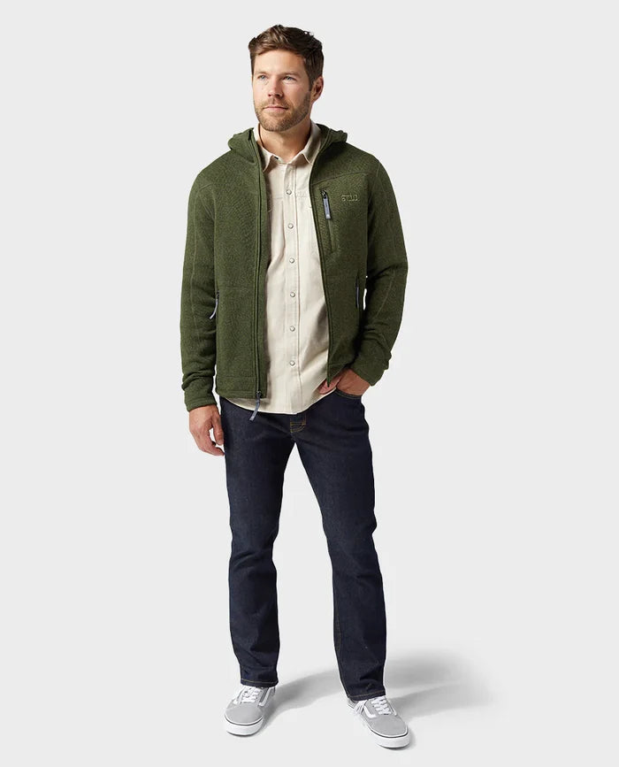 AllTrails × Stio Men's Wilcox Fleece Full Zip - Pine Forest Heather Midlayer Stio