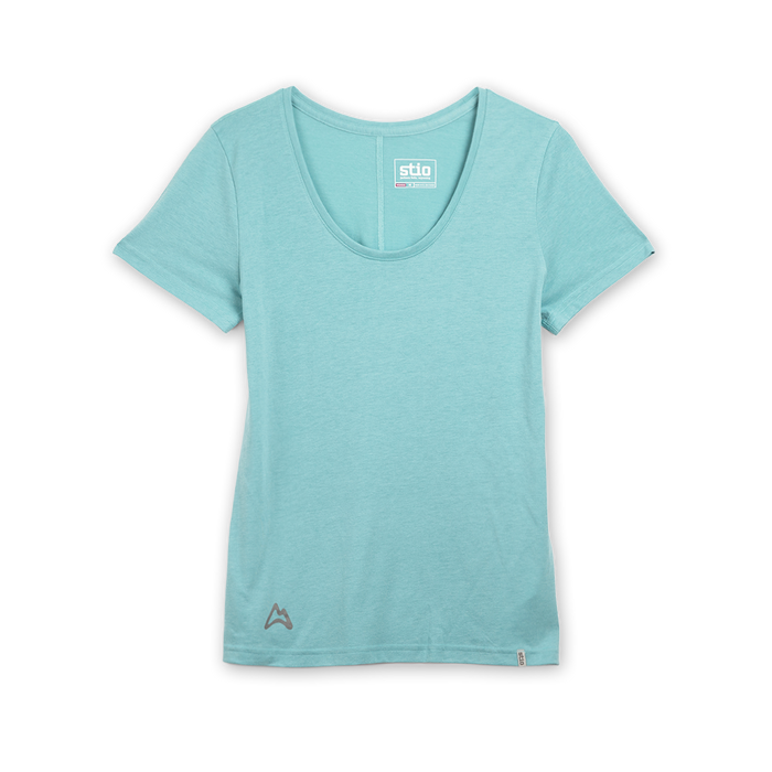 AllTrails × Stio Women's Divide Scoop Neck Tee - Calming Water Tees Stio