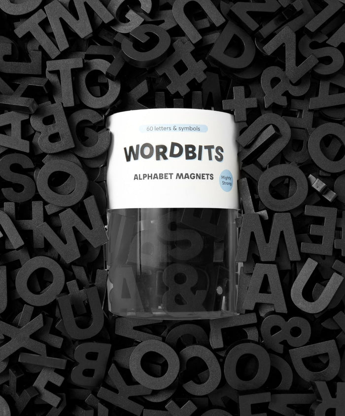 Alphabet Magnets in Black by Wordbits