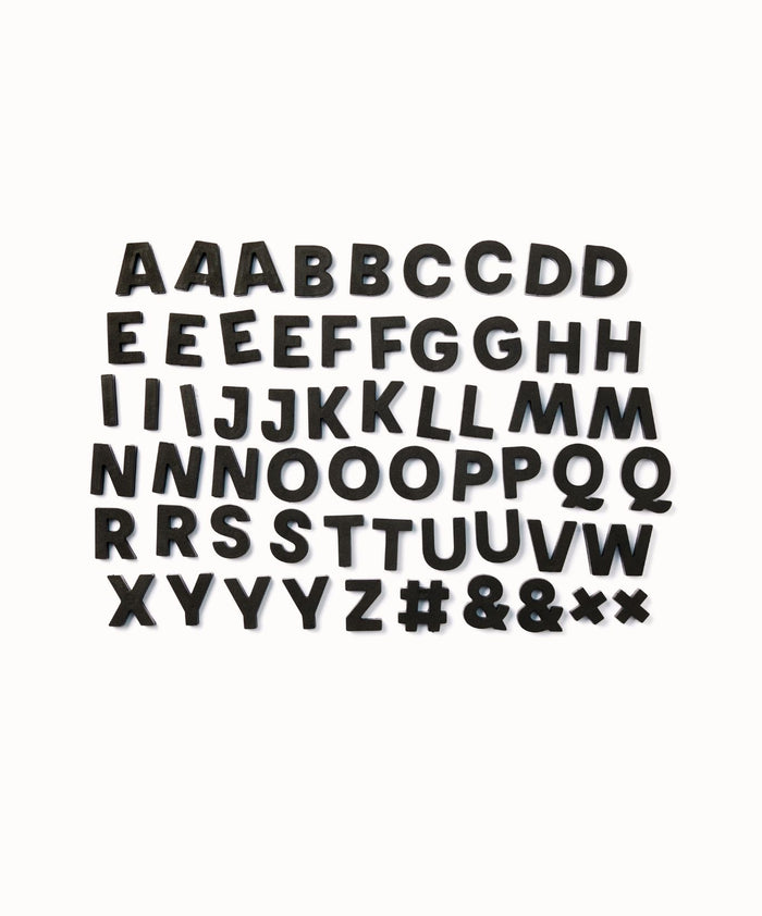 Alphabet Magnets in Black by Wordbits