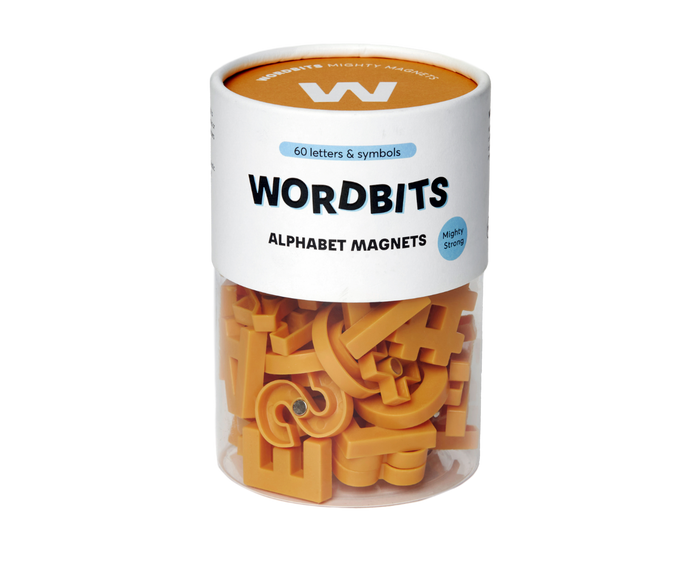Alphabet Magnets in Mustard by Wordbits