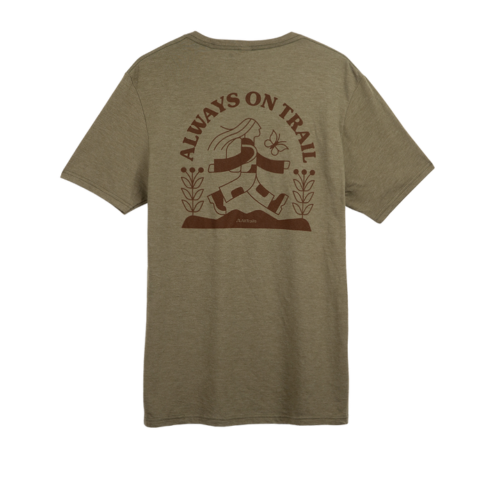 Always On Trail Tee - Olive Green Tees Touchstone