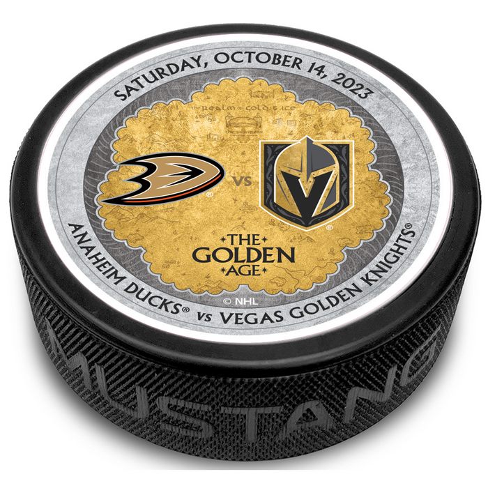 ANA vs. VGK Gameday Puck 10/14/2023 - BLACK / Each - Puck