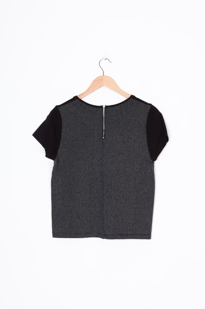 Andrea Moore Womens Black Top Size 8