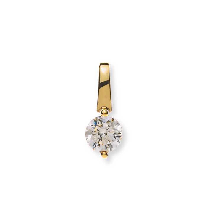Anhänger Gelbgold 375/9K mit Zirkonia - AZI8032