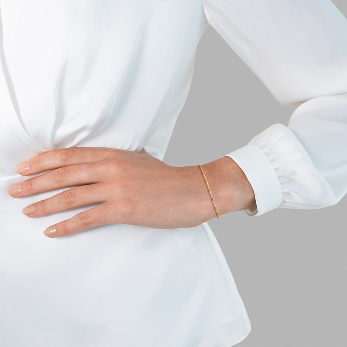 Ankerarmband mit Kugeln gold