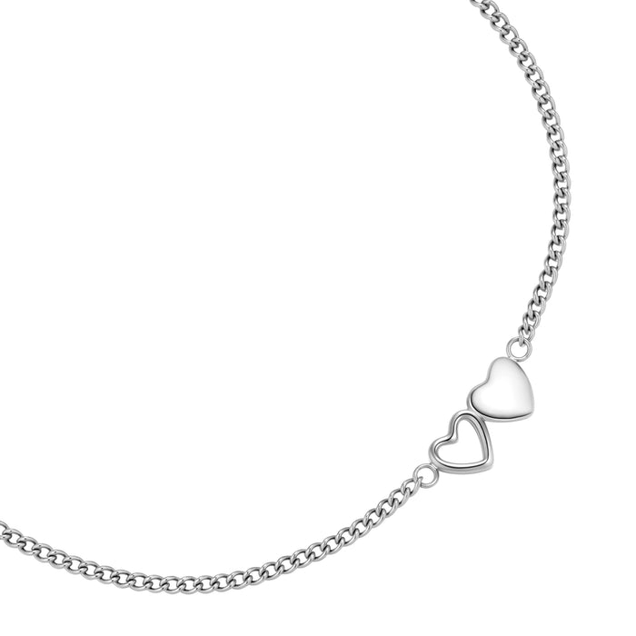 Armband mit Herzen silber