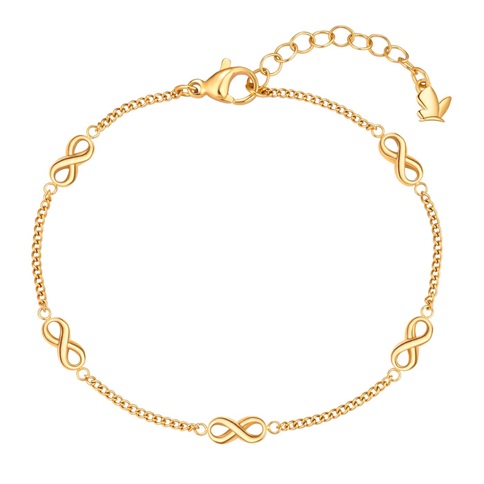 Armband mit Infinity-Symbolen gold