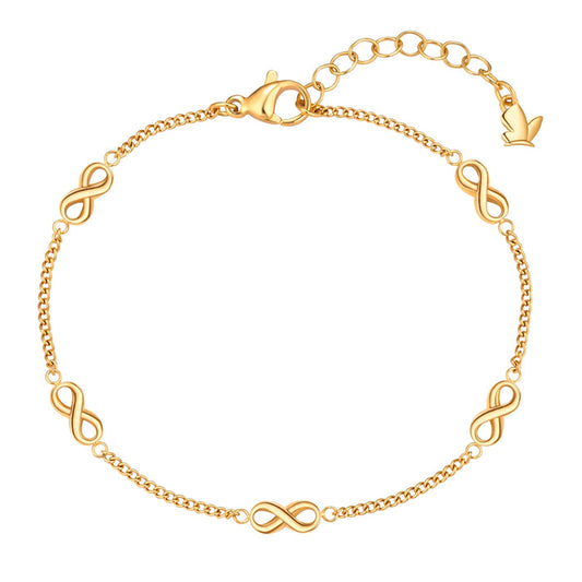 Armband mit Infinity-Symbolen gold