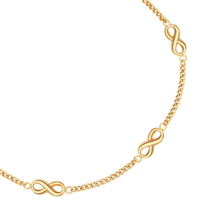Armband mit Infinity-Symbolen gold