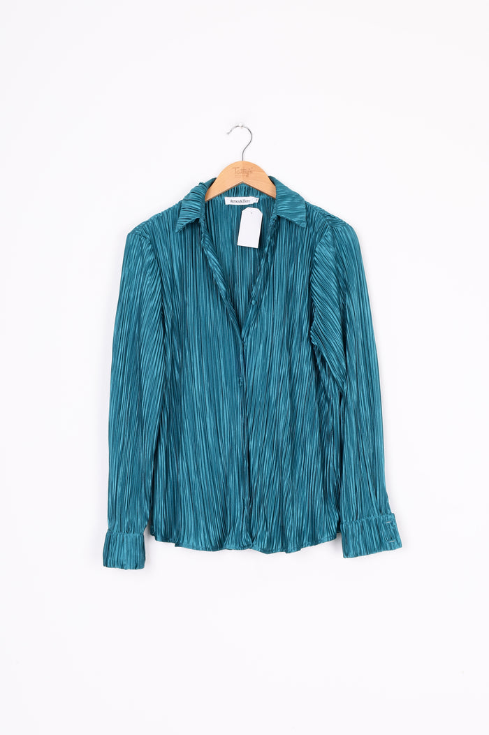 Atmos&Here Womens Blue Shirt Size 8