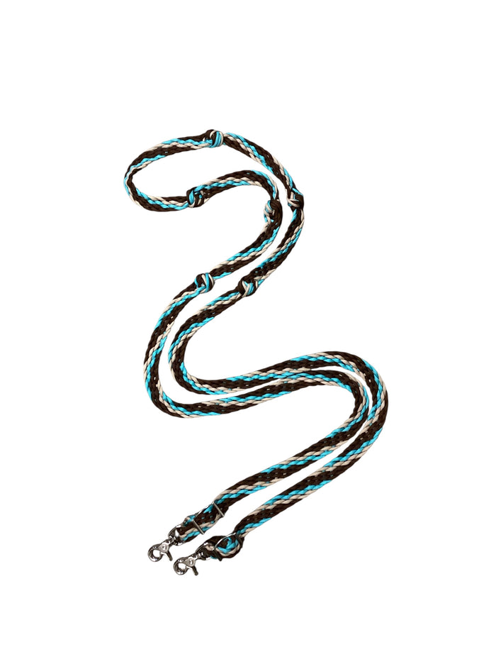 Barrel Reins, flat braided with grip knots...You choose color and length