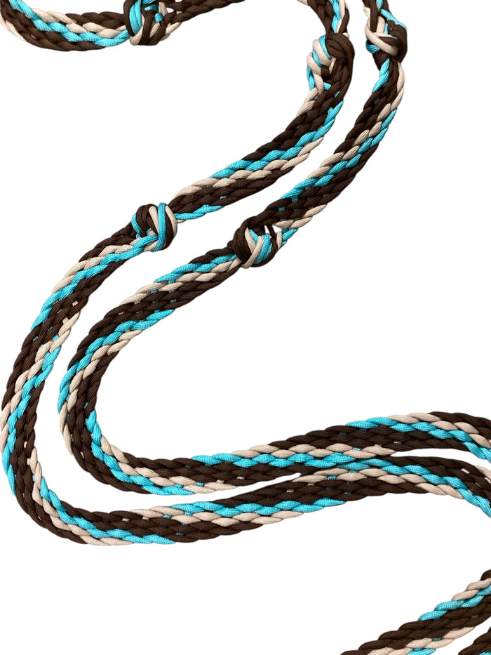 Barrel Reins, flat braided with grip knots...You choose color and length