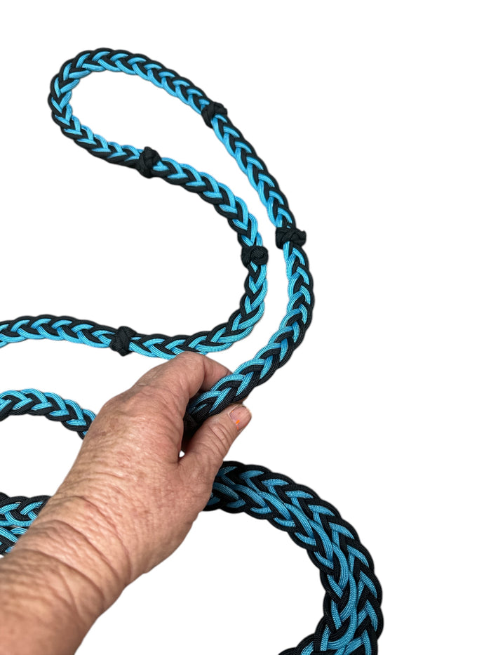 Barrel reins with adjustable grip knots variety of lengths 1/2" - Tiffanys Braided Tack LLC