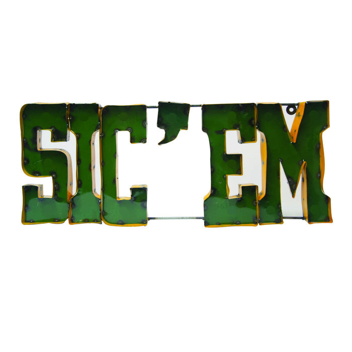 Baylor Sic'em Recycled Metal Wall Decor