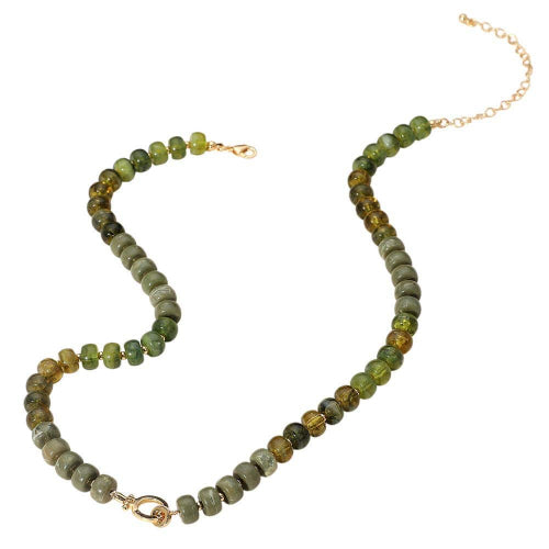 Sensibling Corp. Marbled Beaded Clasp Accent Necklace