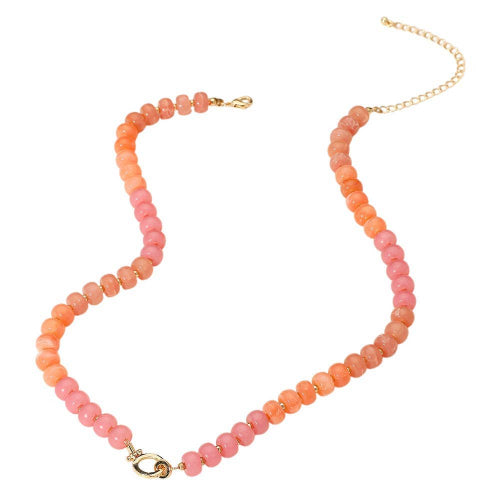 Sensibling Corp. Marbled Beaded Clasp Accent Necklace