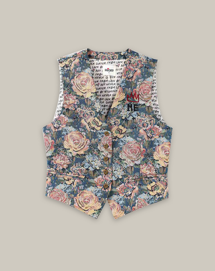 Blair Rose Blue Jacquard Vest