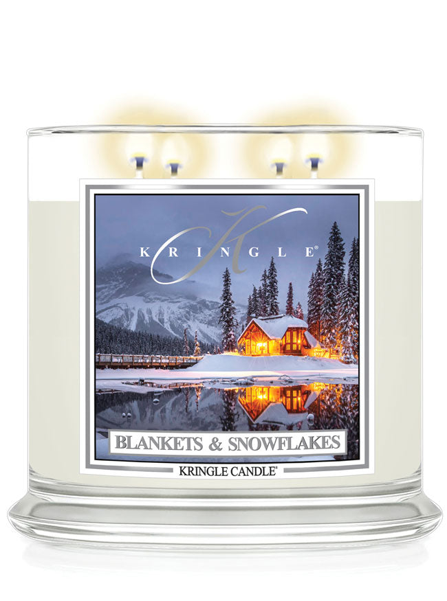 Blankets & Snowflakes scented 4-wick candle