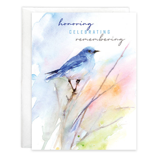GINA B DESIGNS With Scripture Sympathy Greeting Card - Bluebird/Branch