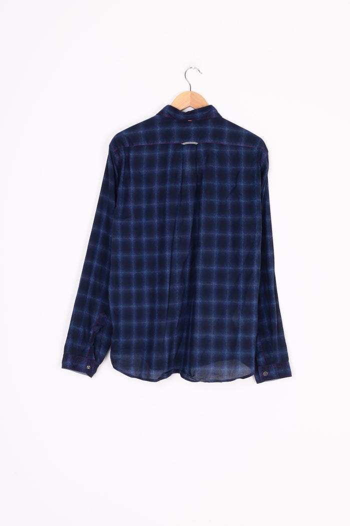 Boss Hugo Boss Mens Blue Shirt Size XL