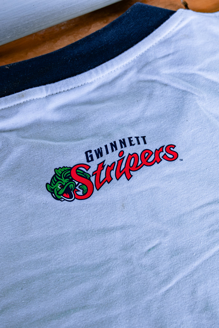 [ Brantley Gilbert x Gwinnett Stripers ] Flag Ringer Tee - Official League