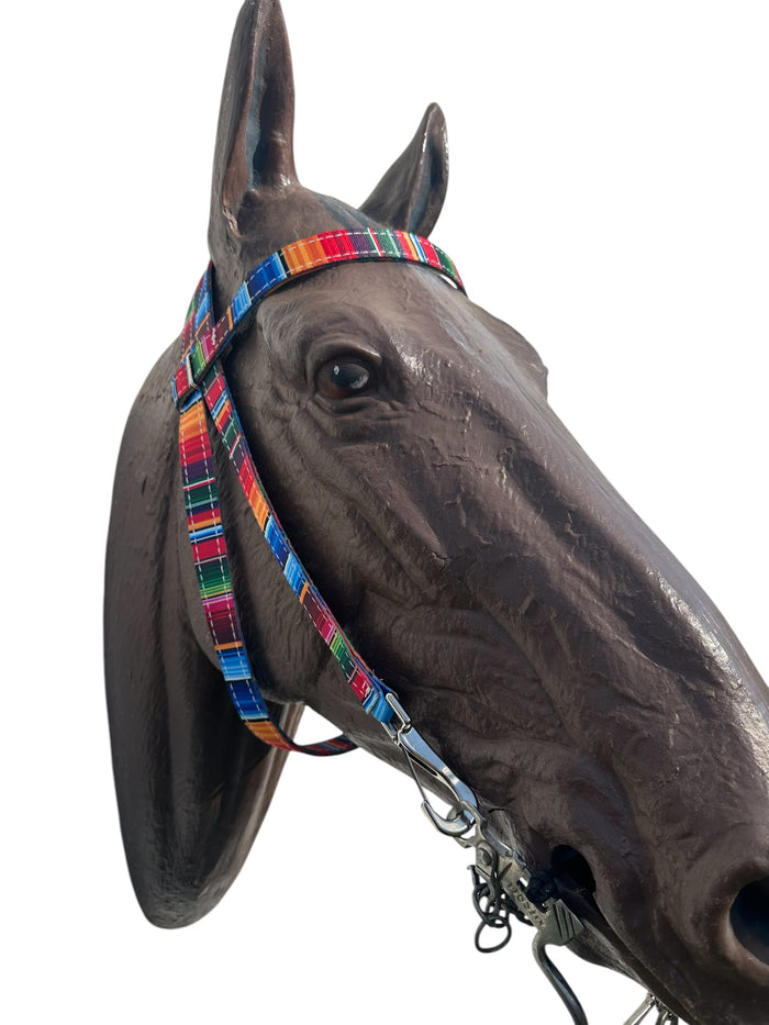 Browband Headstall serape print with horse size