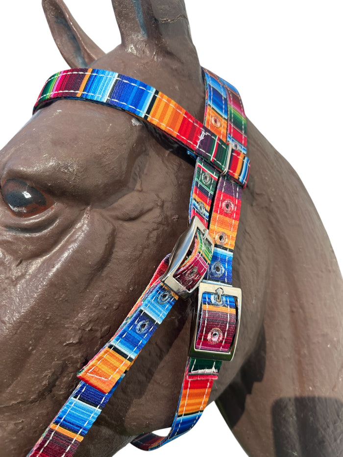 Browband Headstall serape print with horse size