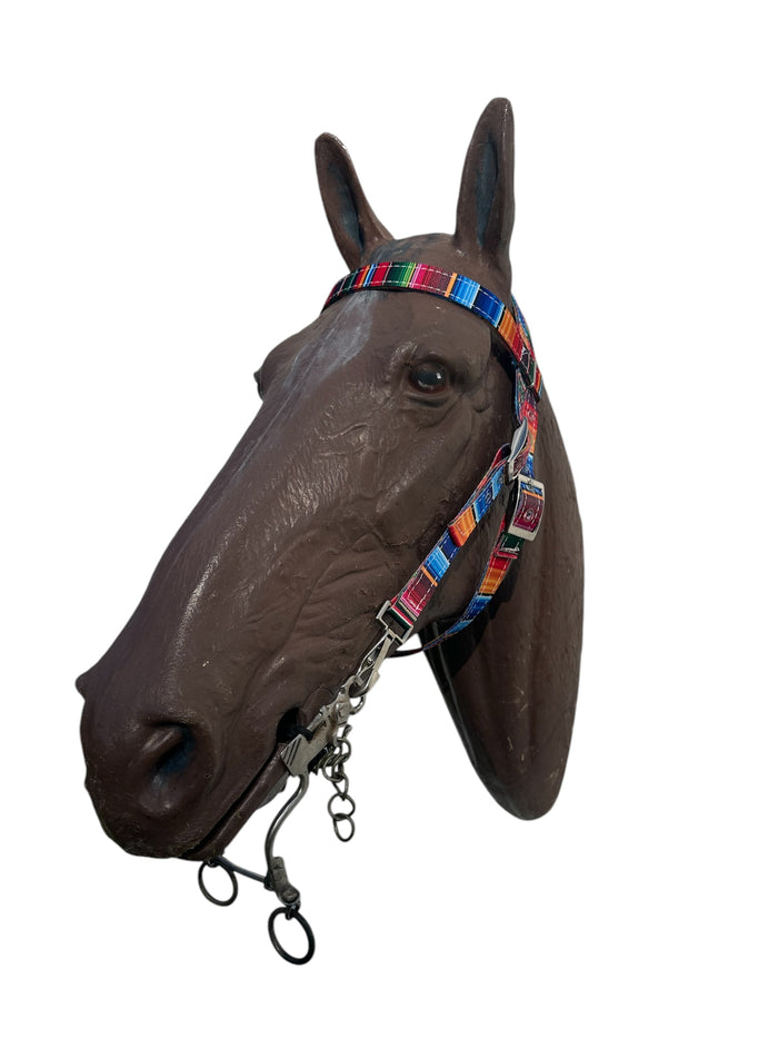 Browband Headstall serape print with horse size