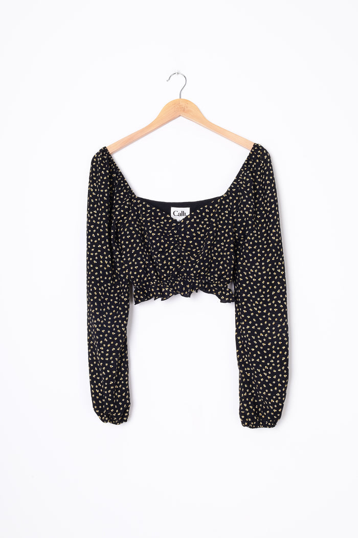 Calli Womens Black Top Size 8