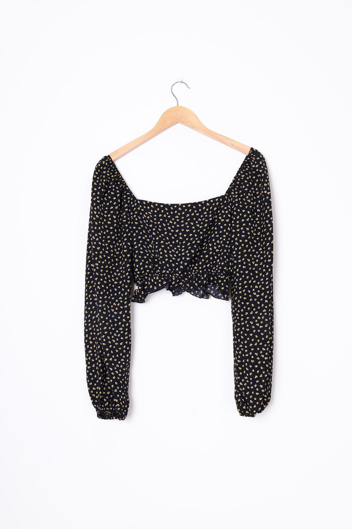 Calli Womens Black Top Size 8